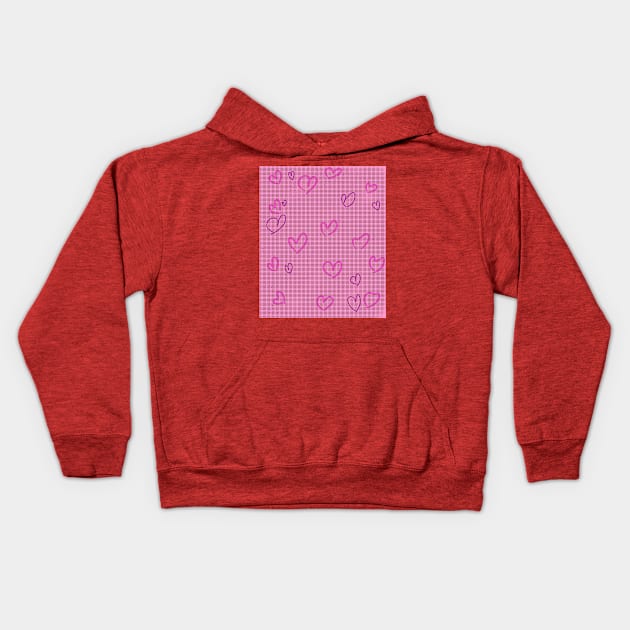 Love background Kids Hoodie by Fadmel